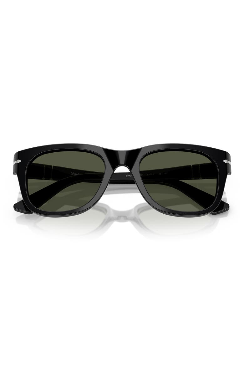 Gender Inclusive PO3372S 53mm Square Sunglasses, Alternate, color, BLACK / GREEN