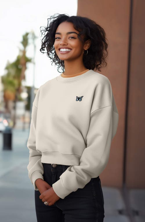 Dalix Butterfly Relaxed Sweatshirt In Bone