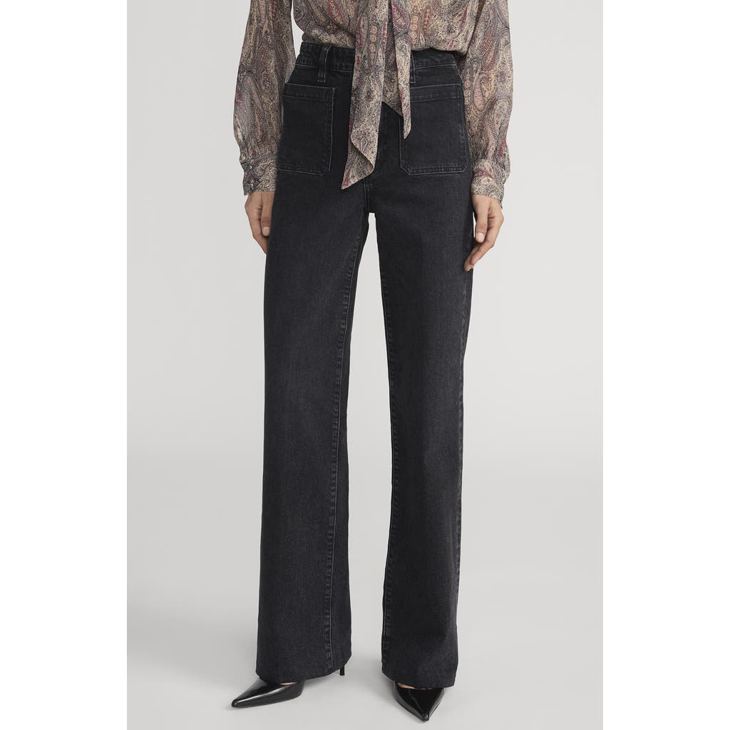 Frame The Refined Straight Leg Jeans In Black