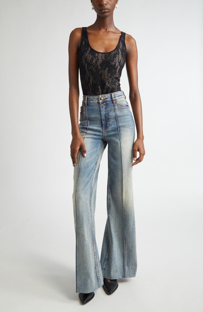 Zimmermann Scoop Neck Lace Bodysuit, Alternate, color, 