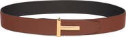 TOM FORD T Icon Reversible Soft Grain Leather Belt