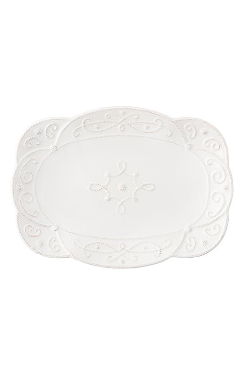 Juliska Jardins Du Monde Ceramic Platter In Whitewash