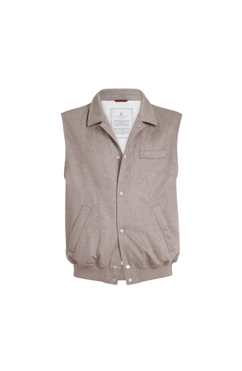 Cashmere flannel vest