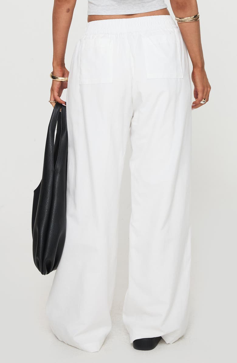 Princess Polly Beach House Wide Leg Pants, Alternate, color, White