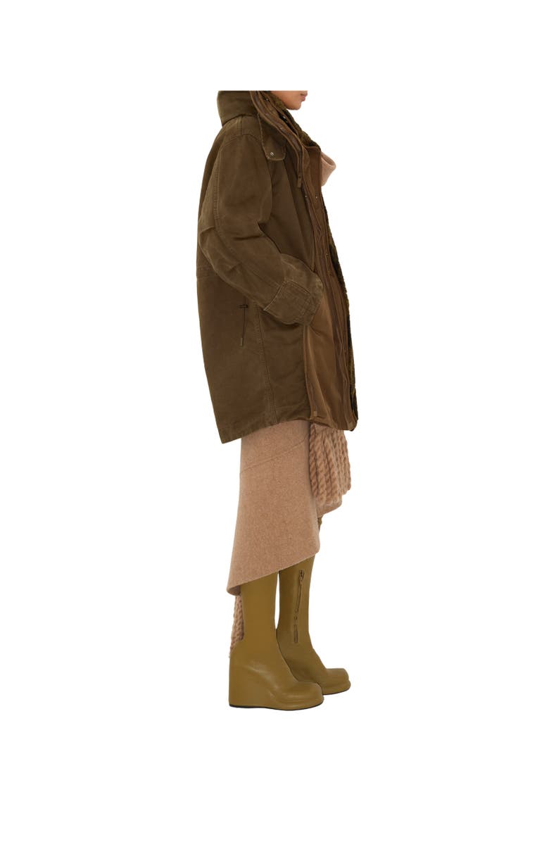 Burberry Detachable Warmer Cotton Parka, Alternate, color, 