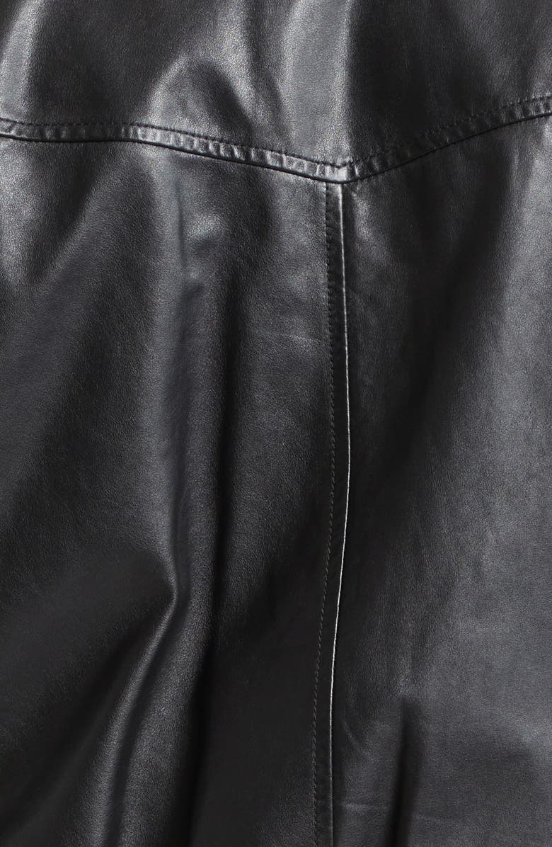 Lemaire Leather Blouson Biker Jacket, Alternate, color, Black