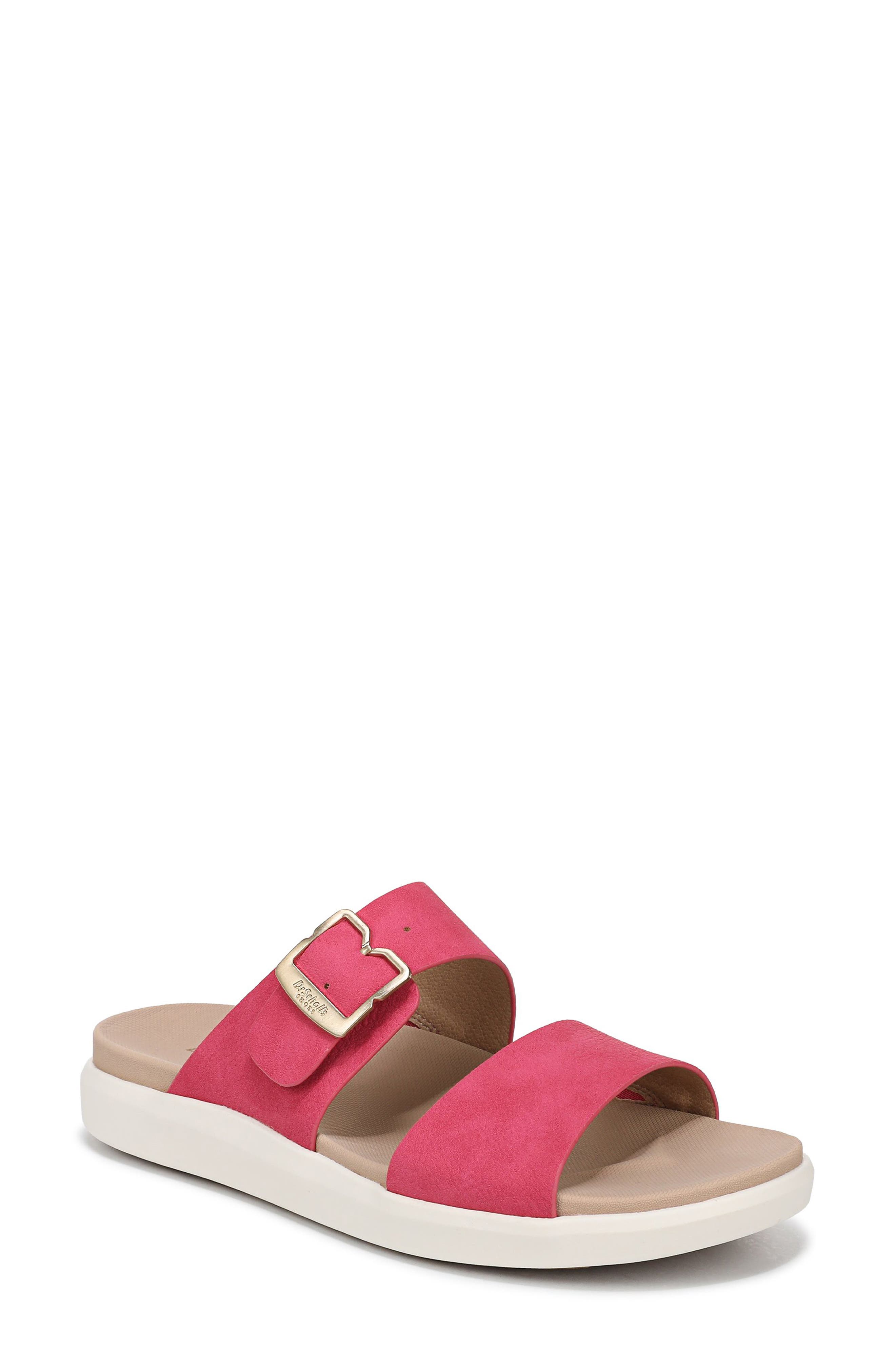 Dr. Scholl's All Time Double Strap Slide Sandal, Main, color, Pink Daquiri