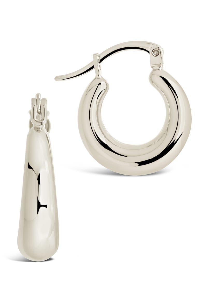 Graduated Tube Hoop Earrings, Main, color, SILVER