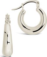 Sterling Forever Graduated Tube Hoop Earrings