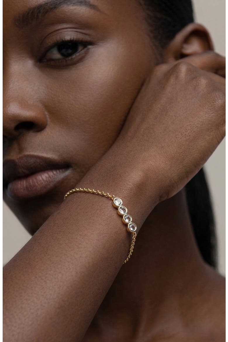 Stan Celestial Crystal Bracelet in Gold, Alternate, color, Gold