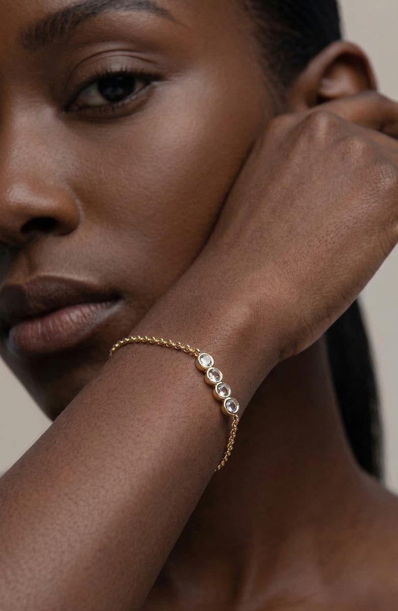 YOJ Stan Celestial Crystal Bracelet in Gold, Alternate, color, Gold