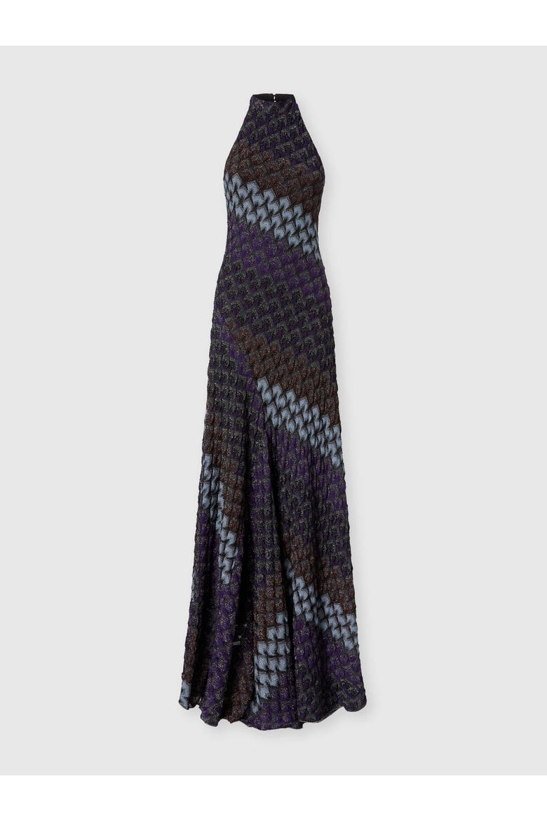 Long Dress With Halterneck, Main, color, Multicoloured