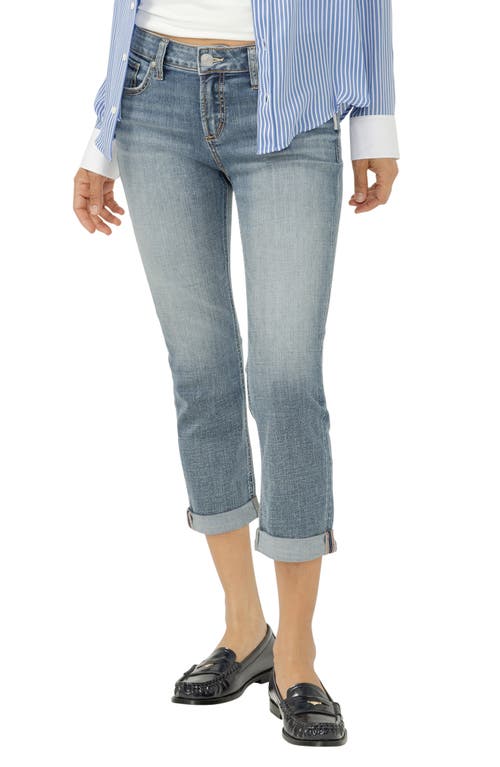 Silver Jeans Co. Elyse Capri Jeans In Blue