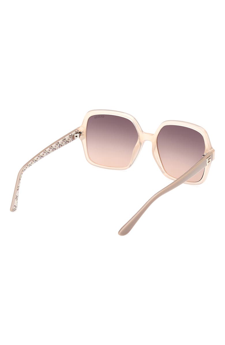 GUESS Square Sunglasses, Alternate, color, Shiny Beige / Gradient Brown