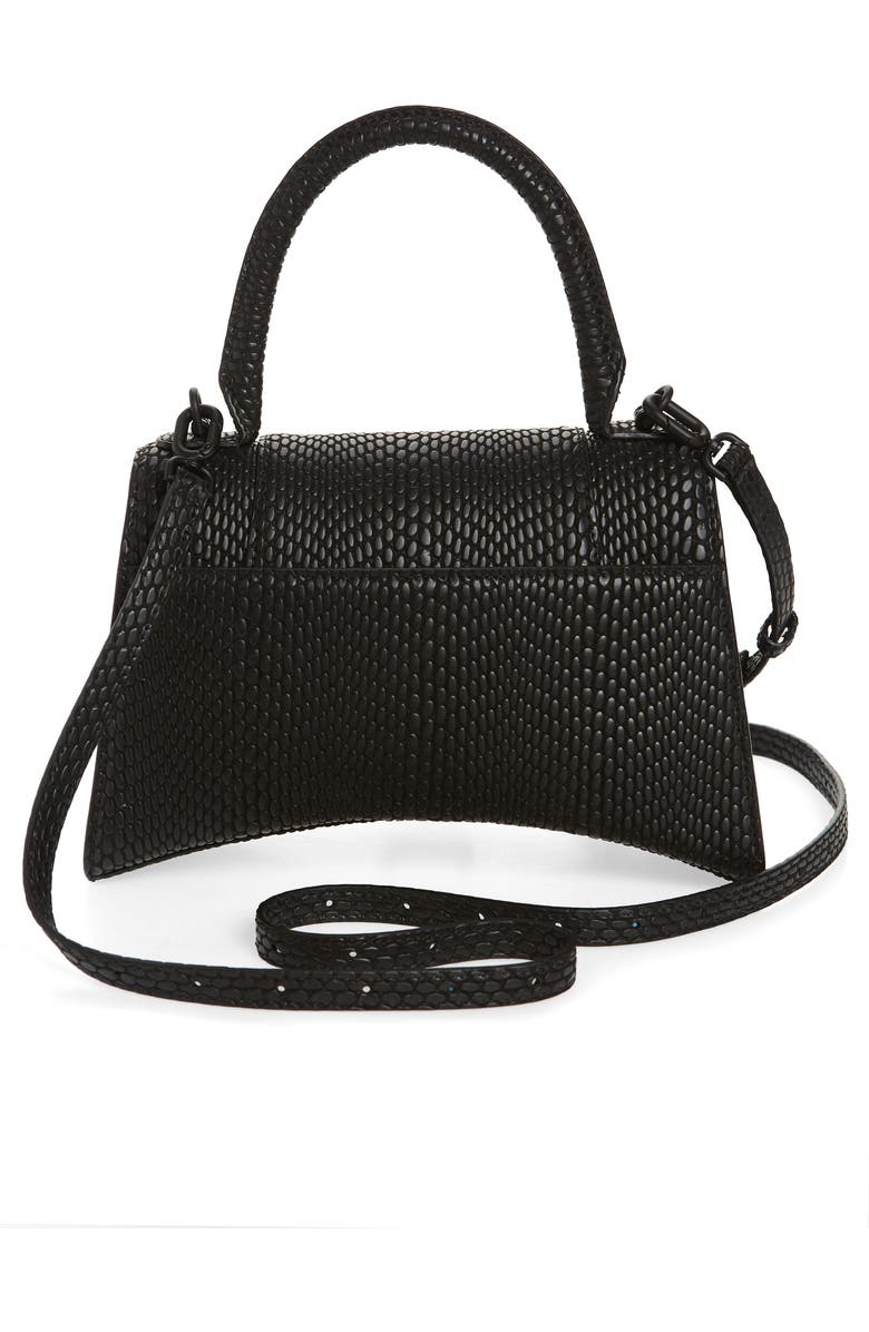 Balenciaga Small Hourglass Cobra Embossed Leather Top Handle Bag, Alternate, color,