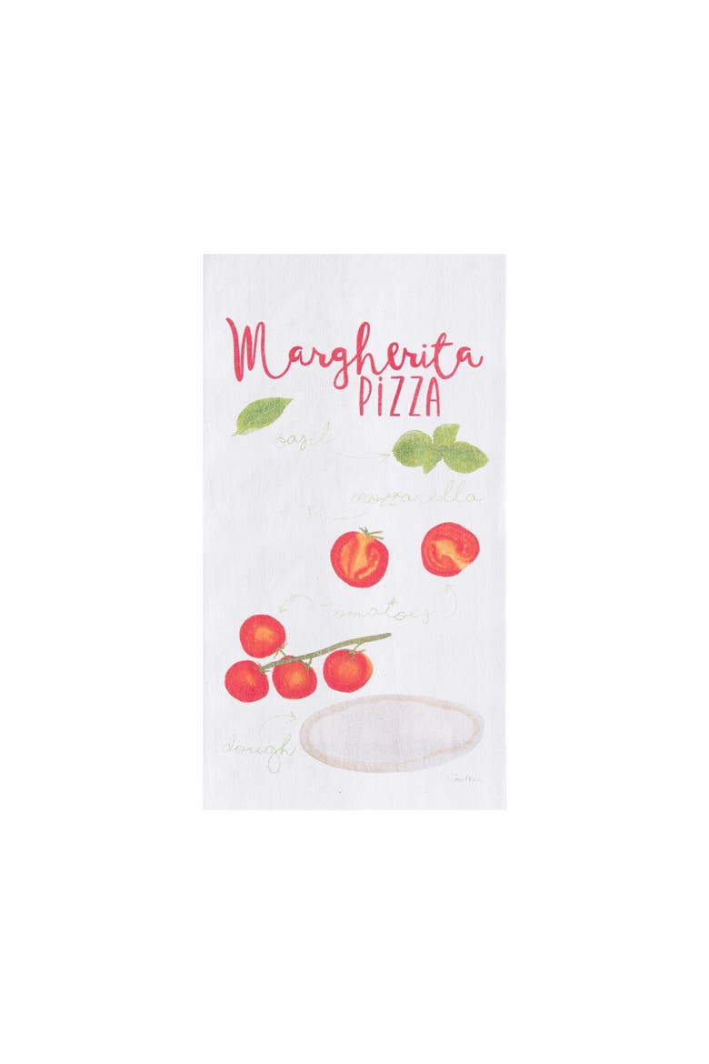 Pizza Caprese & Sangria Towel Set of 3, Alternate, color, red