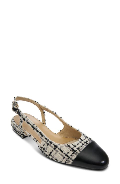 Tisha Cap Toe Slingback Flat (Women)