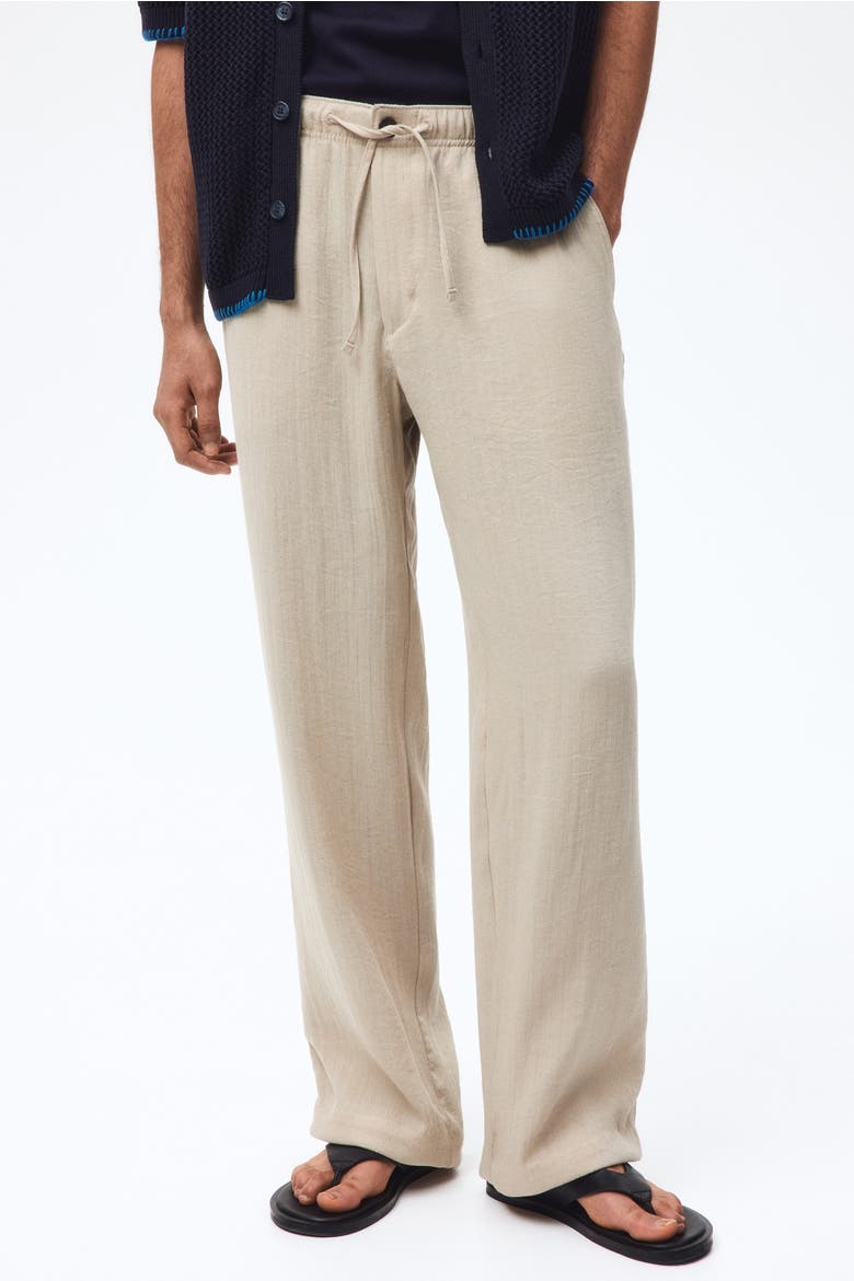 Relaxed Fit Trousers, Alternate, color, Beige