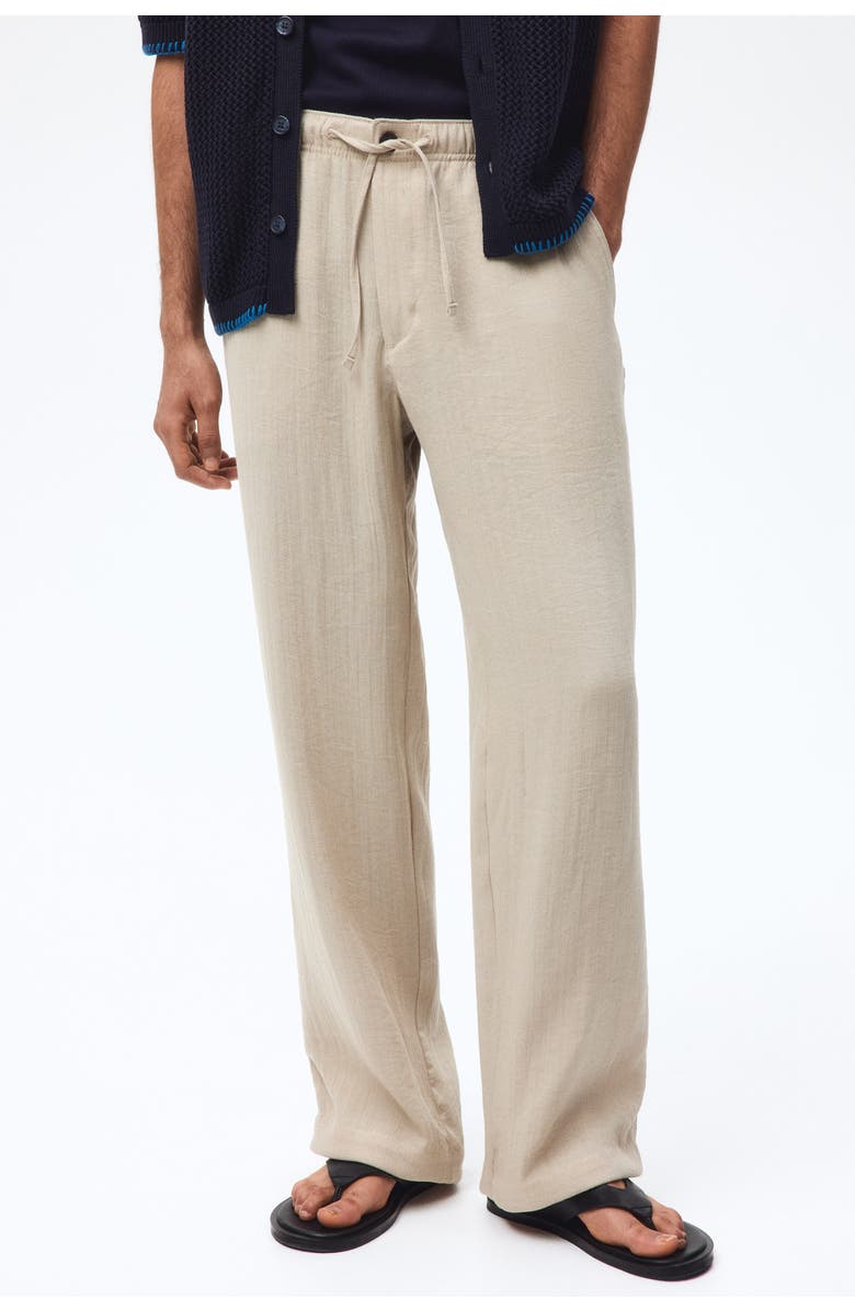 H&M Relaxed Fit Trousers, Alternate, color, Beige