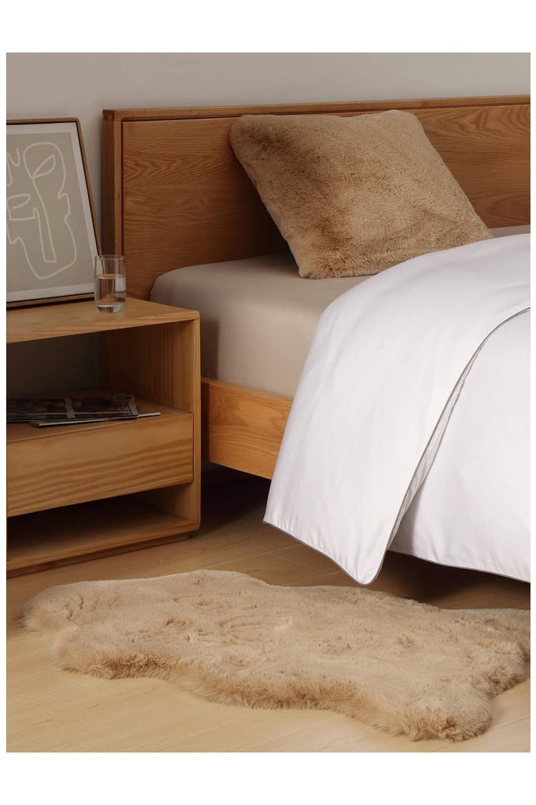 Faux Fur Accent Pillow, Alternate, color, TAN