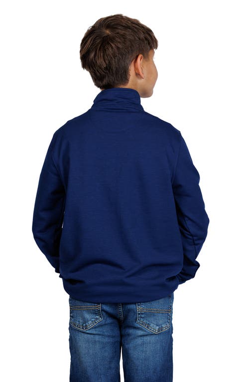 Tailorbyrd Kids' Fleece Quarter-zip Pullover In Blue