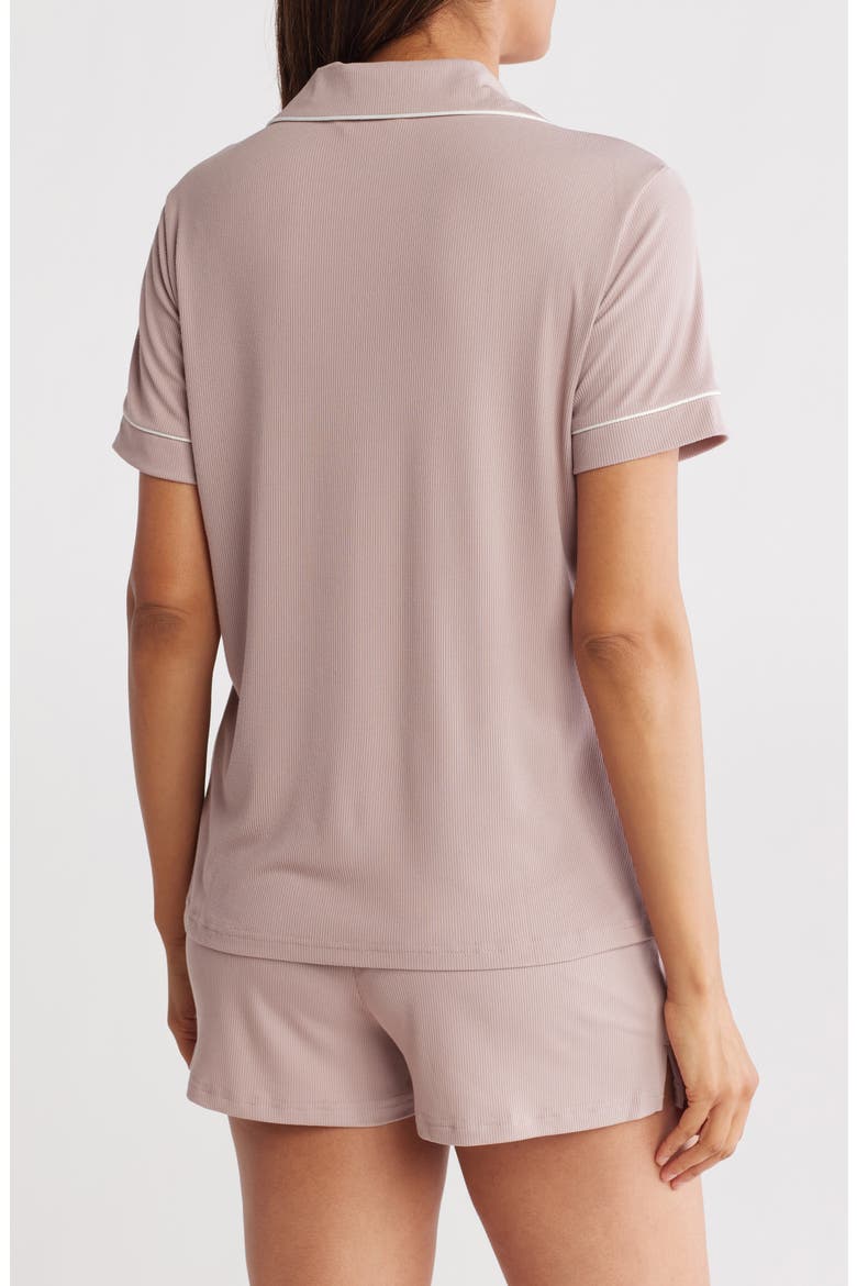 Rib Piped Trim Pajamas, Alternate, color, SIERRA TAUPE