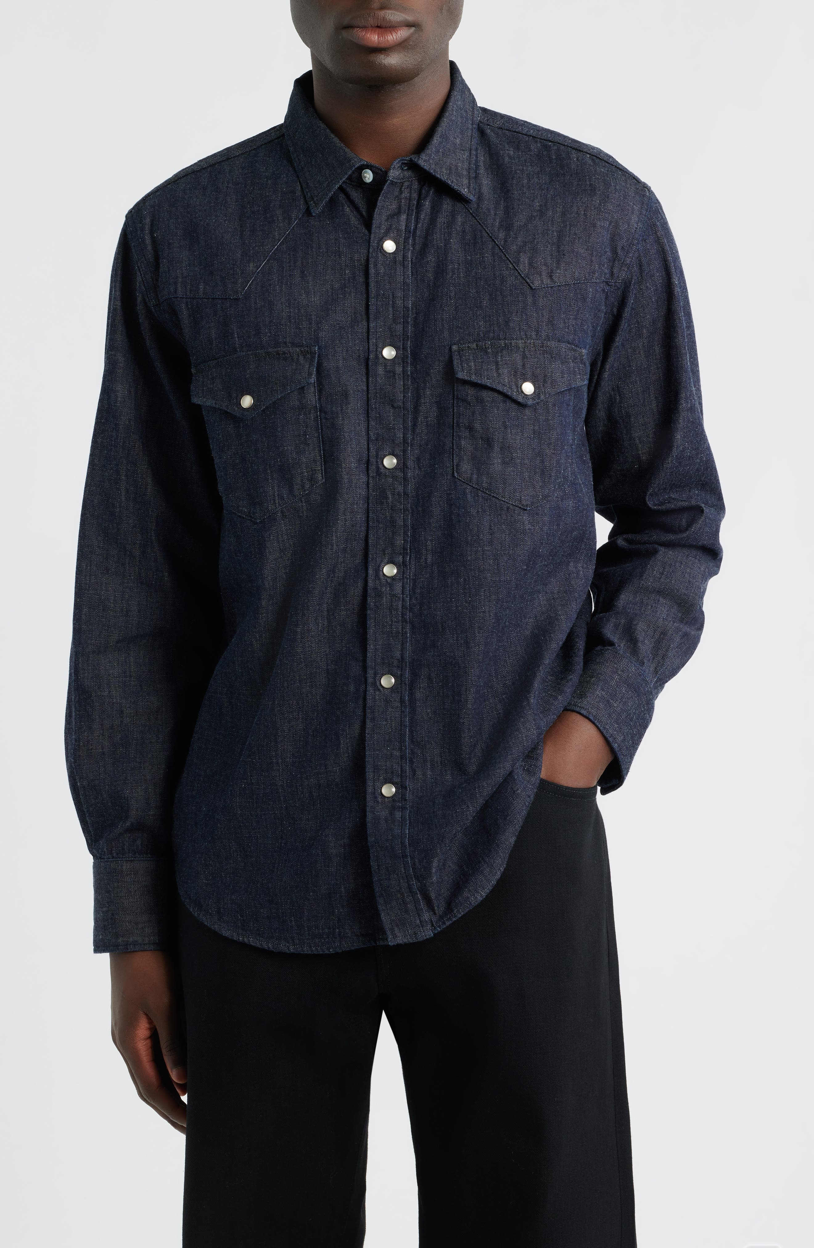 EDWIN Denim Western Button-Up Shirt