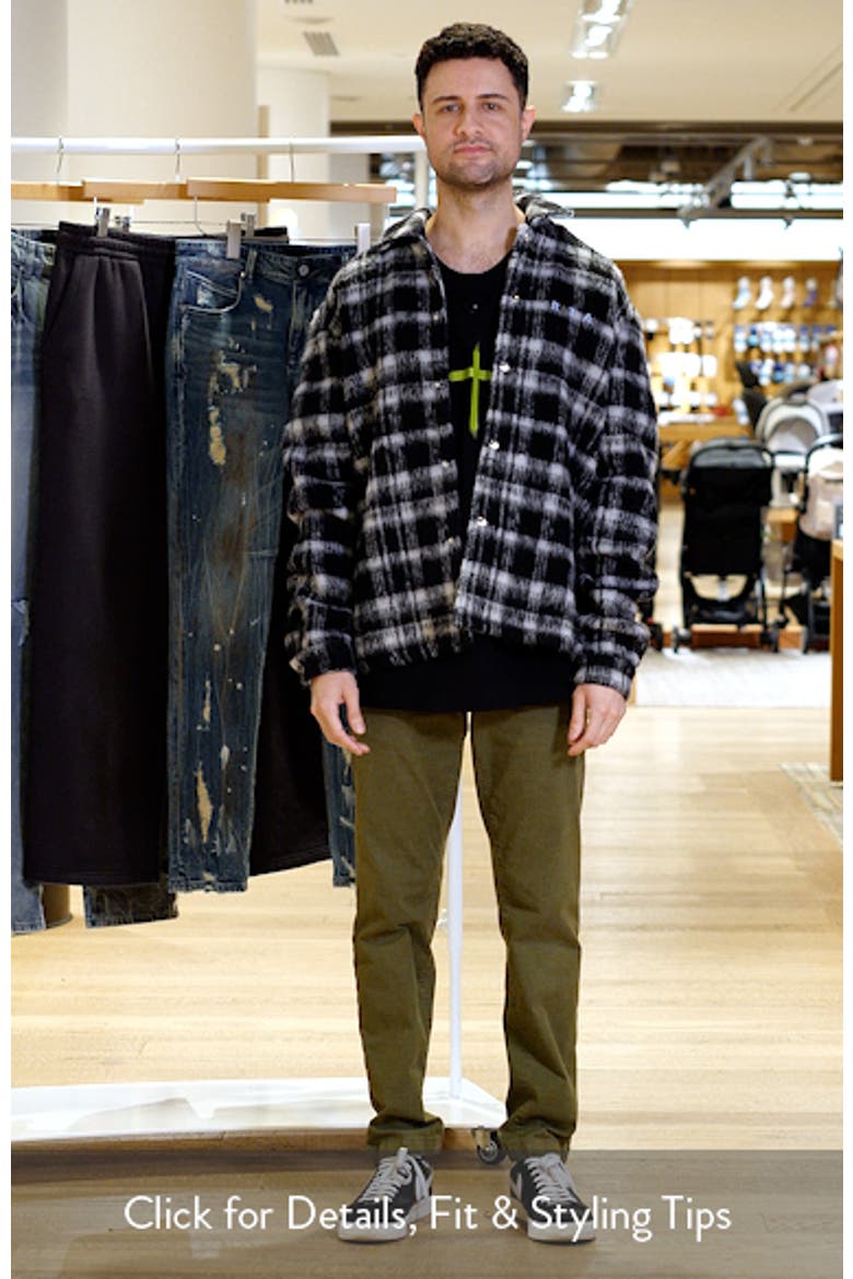 Parlan Pixel Cross Graphic Plaid Shacket video