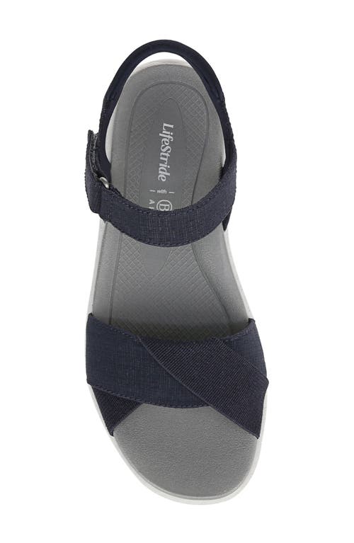 Bzees Women's Lane Washable Open Round Toe Strappy Sandals In Navy
