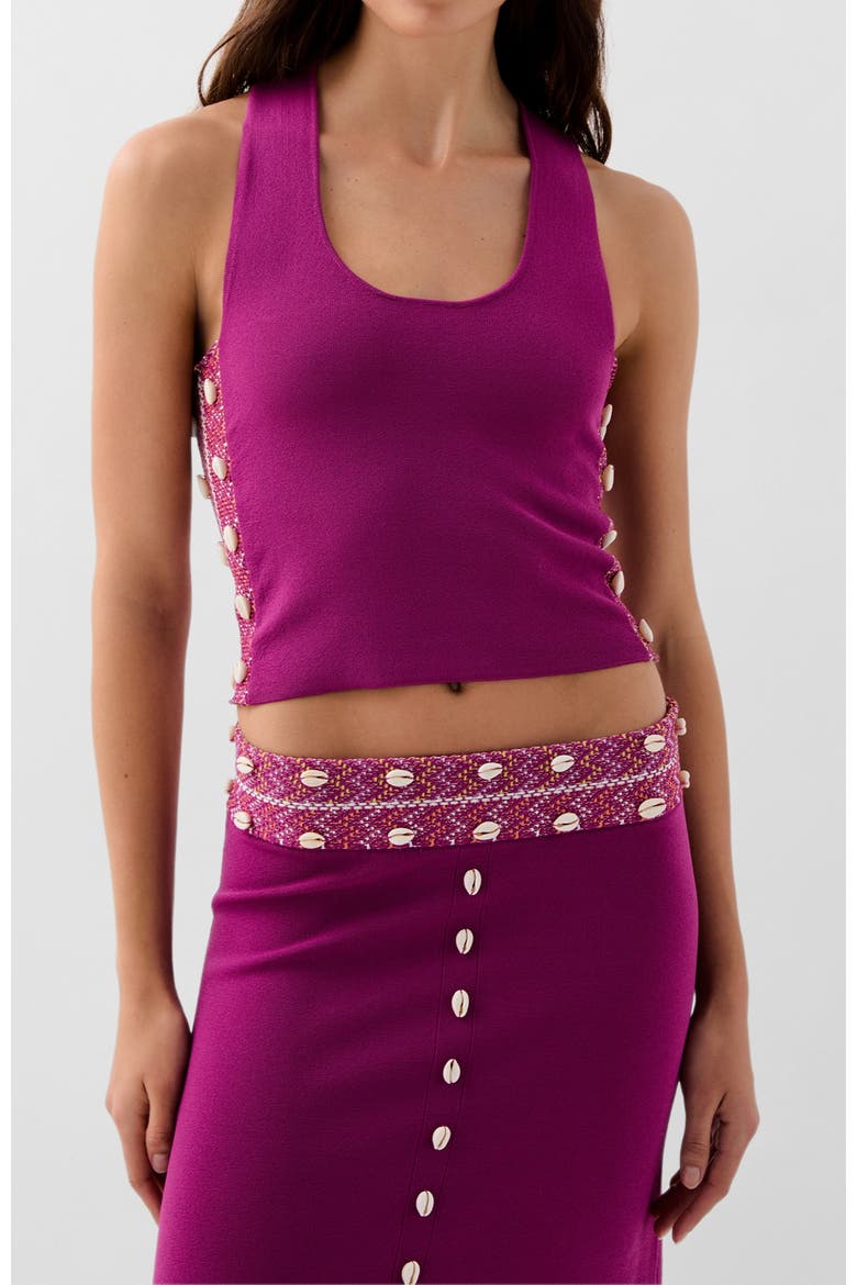 Shell Knit Top, Main, color, Purple