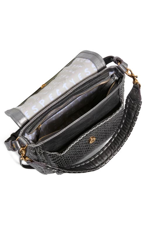 Aimee Kestenberg All For Love Woven Convertible Shoulder Bag In Pewter