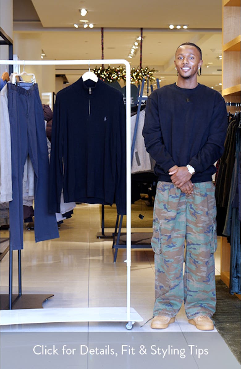 Regular Fit Wool Quarter Zip Sweater, sales video thumbnail