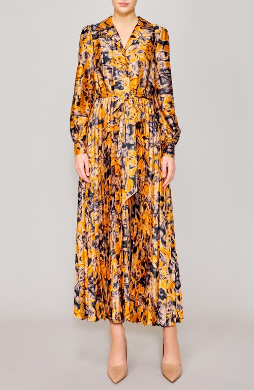 Melloday Print Maxi Shirtdress In Multi