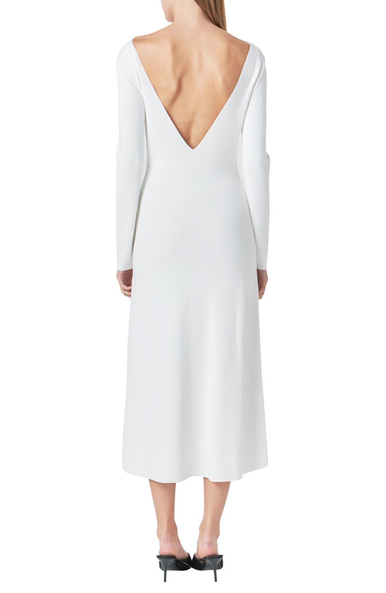 Endless Rose Open Back Long Sleeve Midi Sweater Dress, Alternate, color, 