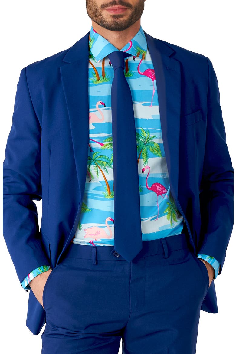 Flaminguy Trim Fit Button-Up Shirt, Alternate, color, MISCELLANEOUS