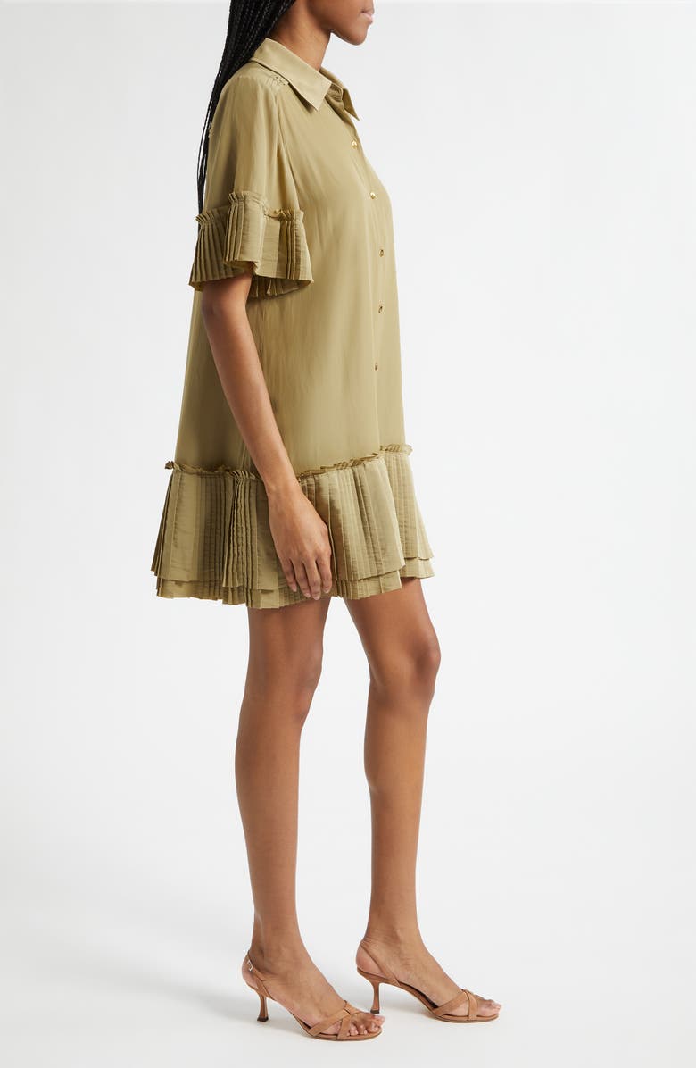 Ramy Brook Tabitha Short Sleeve Shirtdress, Alternate, color, Safari