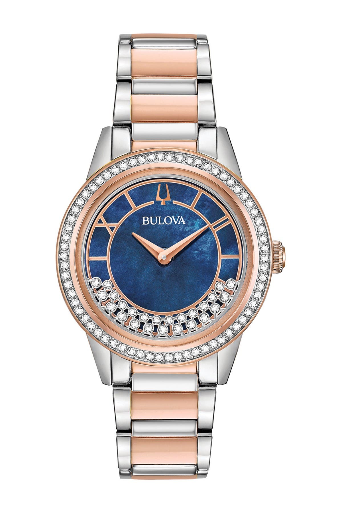 BULOVA Women's TurnStyle Swarovski Crystal Bracelet Watch, 33mm (Women ...