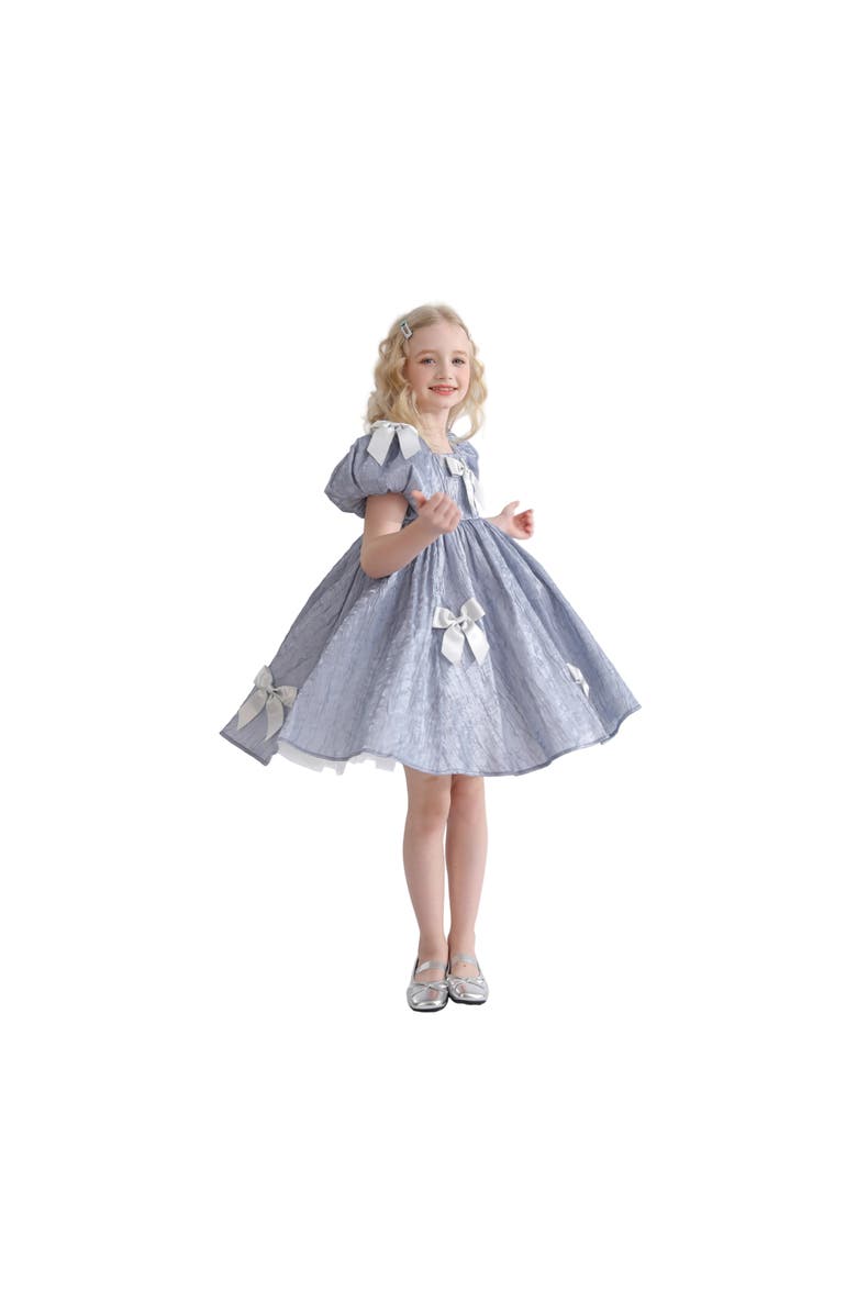 Tulleen Clarissa Bow Party Dress, Alternate, color, Blue