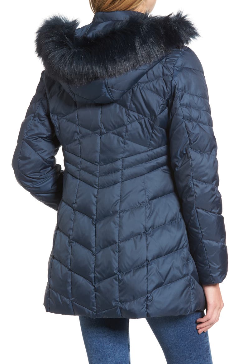 Marley 30 Coat with Detachable Faux Fur, Alternate, color, BLUE STEEL