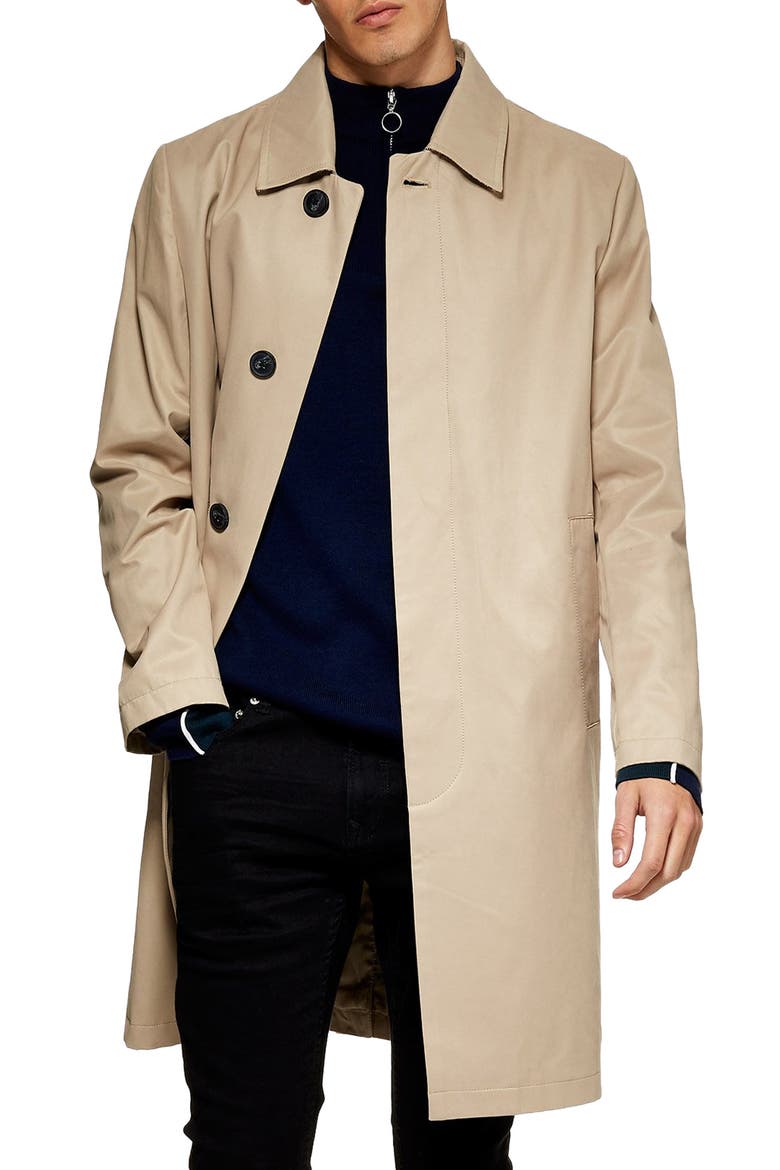 Single Breasted Trench Coat, Main, color, STONE