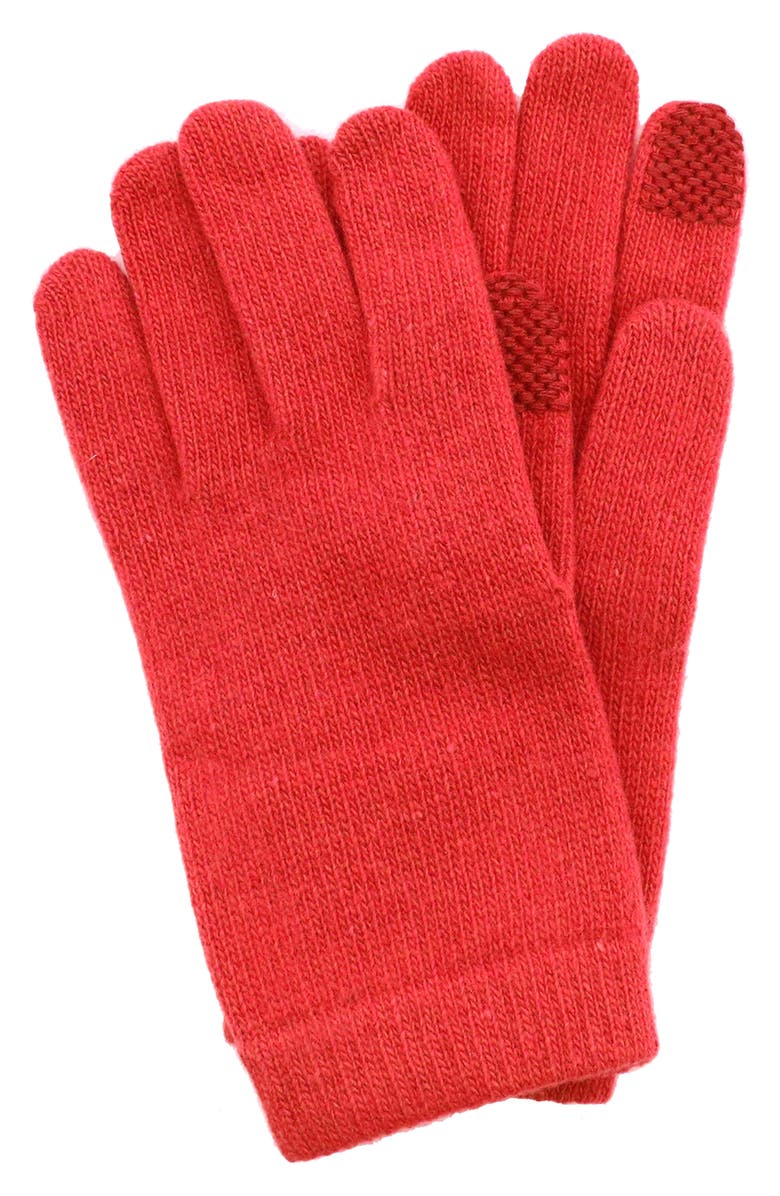 Portolano Wool Blend Gloves, Main, color, Cherry Red