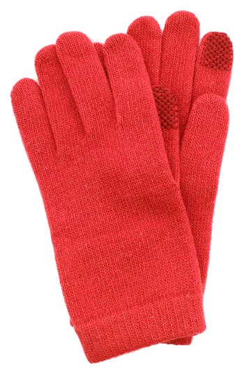 Portolano Wool Blend Gloves In Red