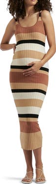 Ripe Maternity Sarah Stripe Knit Dress