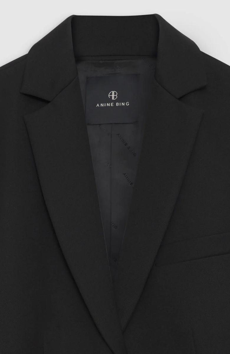 ANINE BING Quinn Cashmere Blend Blazer, Alternate, color, Black
