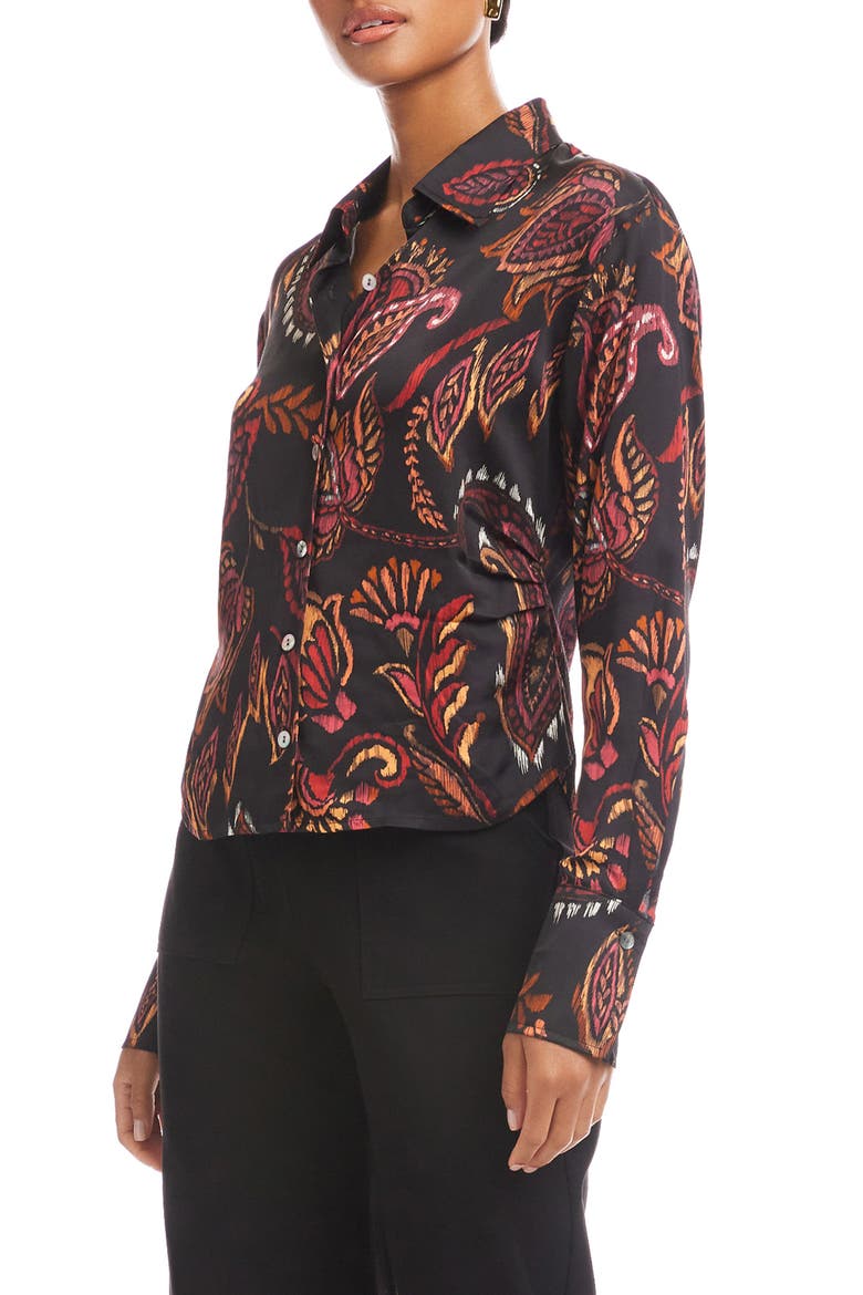 Tawnie Print Side Pleat Shirt, Alternate, color, PAISLEY