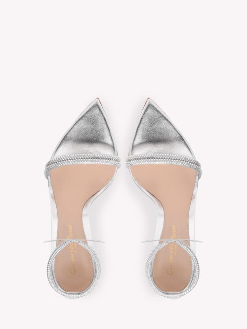Gianvito Rossi Montecarlo 105 Crystal-embellished Sandals In Silver