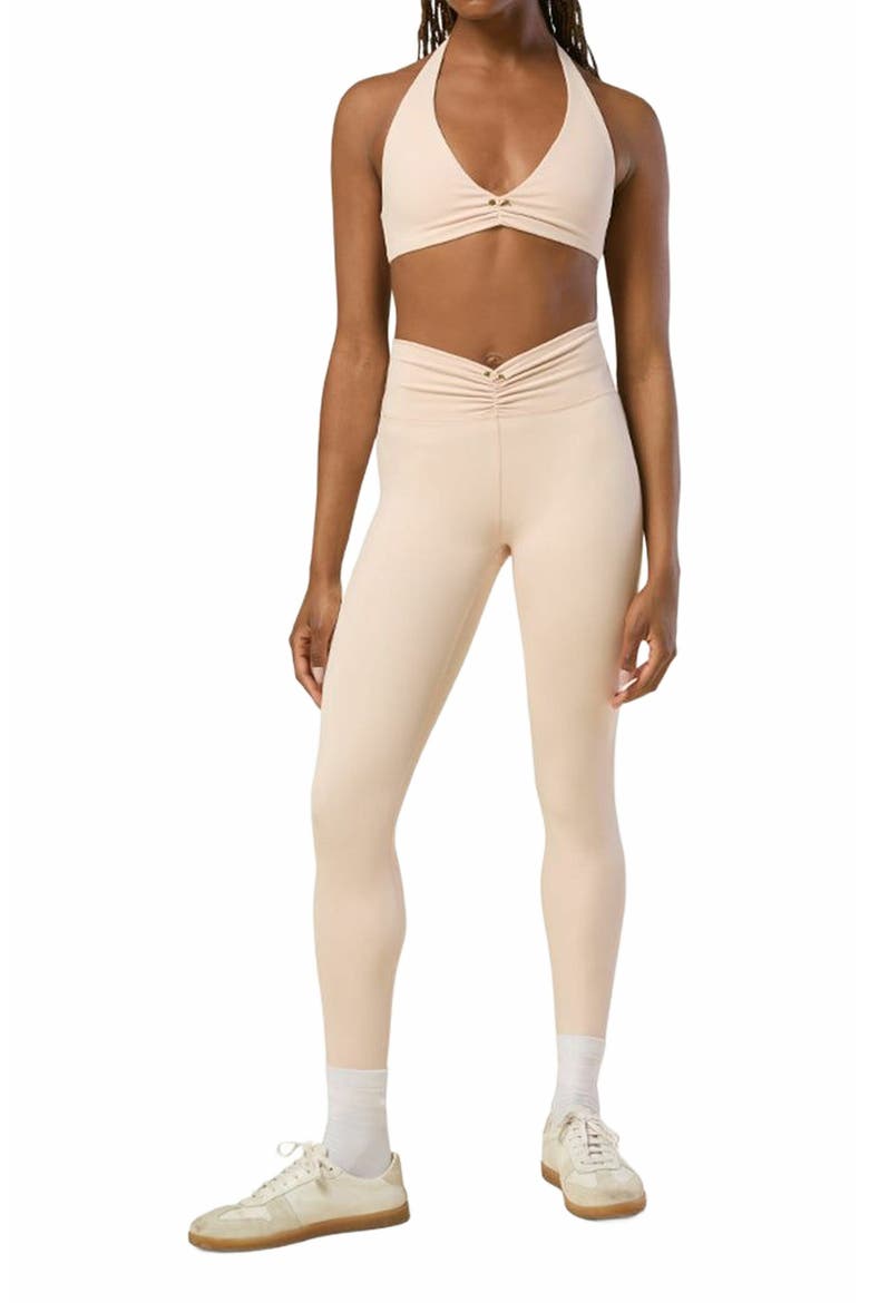 V-neck Halter Bra, Alternate, color, BALLET SLIPPER