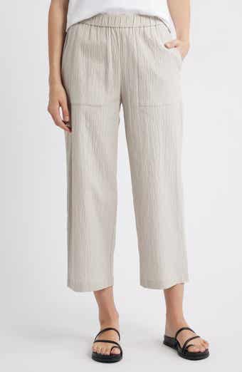 Eileen Fisher Stretch Organic Cotton Crop Pants