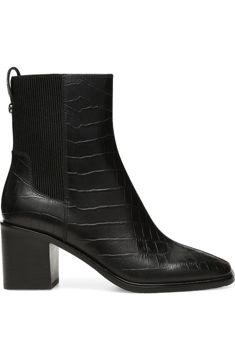 Donald Pliner Kath Croc Embossed Square Toe Bootie, Alternate, color,