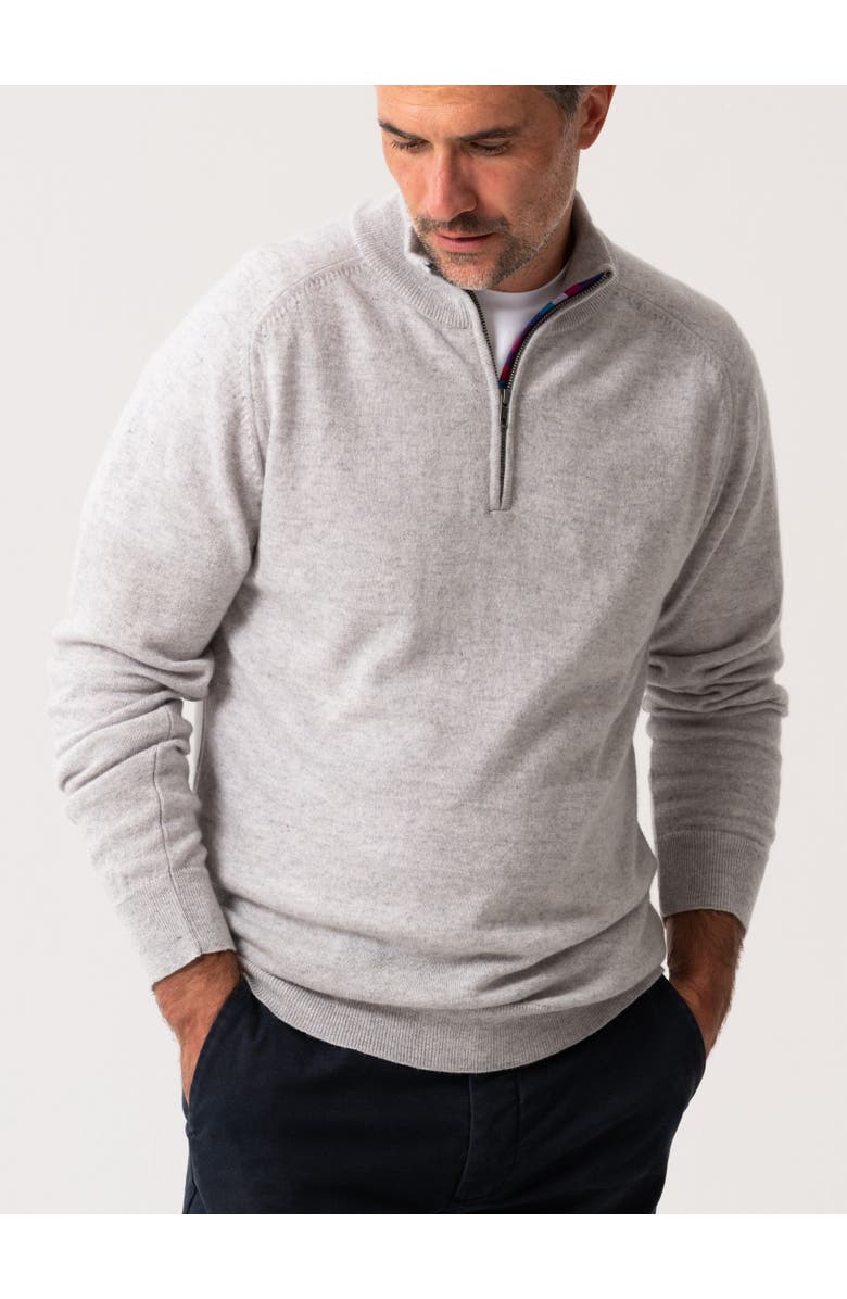 Koy Clothing Cashmere Quatre Zip Sweater, Main, color, Grey